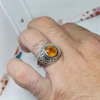 انگشتر نقره یاقوت زرد طبیعی|جواهرات|تهران, امام زاده حسن|دیوار