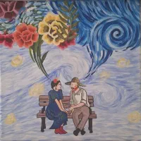 تابلو نقاشی آکریلیک ابعاد ۴۰ در ۴۰