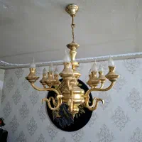 لوستر برنج روکش آب طلا