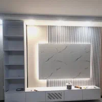 نصب ماربل شیت وقرنیزو گل مصنوعی