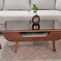 میز جلومبلی همراه دو عدد عسلی شرکتی در حد نو