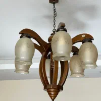 لوستر سقفی چوبی