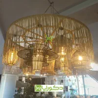 آویز چراغ حصیری سقفی|لوستر و چراغ آویز|مشهد, وکیل‌آباد|دیوار