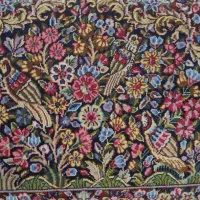 پشتی قالی کرمان طرح سه کبک