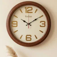 ساعت چوبی آرام گرد با موتور کوارتز