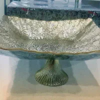 میوه خوری پایه دار بلور طلایی