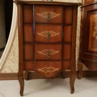 میز تلفن نو ۳ کشو معرق کاری چوب