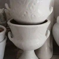گلدان سفالی دسته دار
