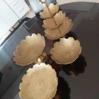 سرویس پذیرایی برنجی هندی|ظروف سرو و پذیرایی|گنبد کاووس, |دیوار