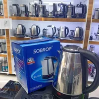 کتری برقی 2لیتری SOBROP استیل اتومات ارسال فوری|سماور، چای‌ساز، قهوه‌ساز|مشهد, شهید آوینی|دیوار