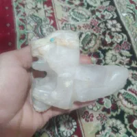 مجسمه شیر سنگی عقیق