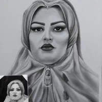 سفارش نقاشی سیاه قلم|تابلو، نقاشی، عکس|داراب, |دیوار