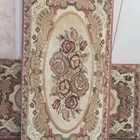 سه عدد پشتی ماشینی گل برجسته