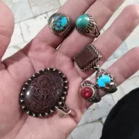 انگشتر وگردنی نقره|جواهرات|قرچک, مهدیه|دیوار