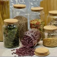 فروش ویژه بانکه های پیرکس درب چوبی