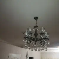 لوستر برنز ۴ شاخه ۸ شعله، یک جفت