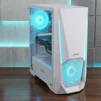 کیس گیمینگ سفید Fater ست کامل با مانیتور