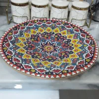 بشقاب  بزرگ مینا کاری شده