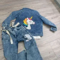 ست جین دخترانه نو|کفش و لباس بچه|کهریزک, |دیوار