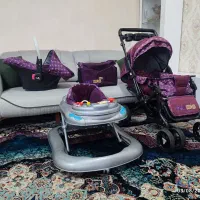 کالسکه ست کامل.تخت خواب نوزاد