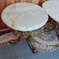 میز برنز و ساعت برنز