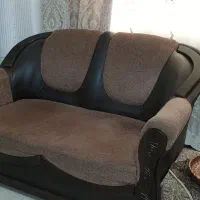 ست ۷ نفره مبلمان چرم - پارچه