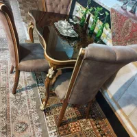 میز نهار خوری چهار نفره چوب گردو