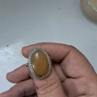 انگشتر‌ نگین‌ قرمزعقیق سرخ .انگشتر نگین زرد|جواهرات|گلبهار, شهر جدید گلبهار|دیوار