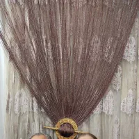 پرده سالنی طرح دارهمراهبا ریسه شاینی وسالنی