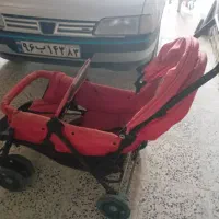 کالسکه دوقلو  تمیز و مرتب|کالسکه و لوازم جانبی|نورآباد ممسنی, |دیوار