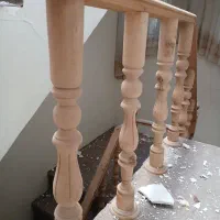 نرده چوبی راه پله