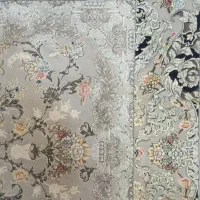 دوتخته فرش ۱۵۰۰ شانه تراکم ۴۵۰۰ گل برجسته