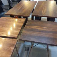 میز صفحه MDFپایه چوبی