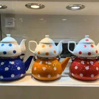 کتری قوری لعابی و استیل همه مدل زیر قیمت بازار