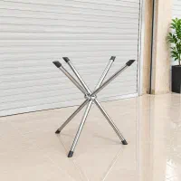 پایه میز فلزی تاشو خرچنگی بلند پایه تک
