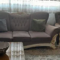 ست مبل ۸ نفره نیمه استیل بهمراه میز تخت و..|مبلمان خانگی و میز عسلی|ری, بیبی شهر بانو|دیوار