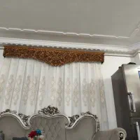 تختواب دونفر میز ارایش و دراور با پرده و کتیبه|تخت و سرویس خواب|کیاشهر, |دیوار