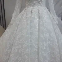 لباس عروس دانتل فرانسه کاملا نو