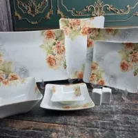 چینی ۳۰ پارچه طوس طرح درسا آکبند|ظروف سرو و پذیرایی|نوشهر, |دیوار