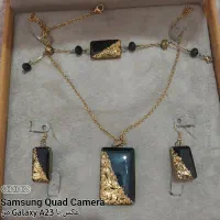 سرویس رزین مشکی طلایی