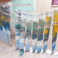 پرده عمودی طرح دار