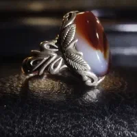 انگشتر نقره عقیق سلیمانی