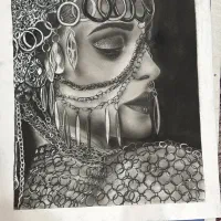 طراحی نقاشی سیاه قلم|تابلو، نقاشی، عکس|شیراز, تاچارا|دیوار