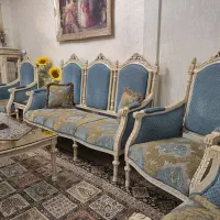 سرویس مبلمان استیل کاجی چوب راش