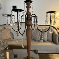 شمعدان چوب کار دست|چراغ خواب و آباژور|تهران, شهرآرا|دیوار