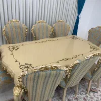 مبلمان سلطنتی با میز ناهارخوری درحد نو