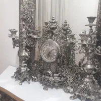 آینه و شمعدان برنز