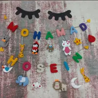 ریسه اسم کودک نمدی زیباو شیک