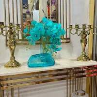 گلدان رنگی و جادستمالی|گل مصنوعی|مهاباد (آذربایجان غربی), |دیوار
