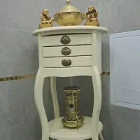 میز تلفن چوبی